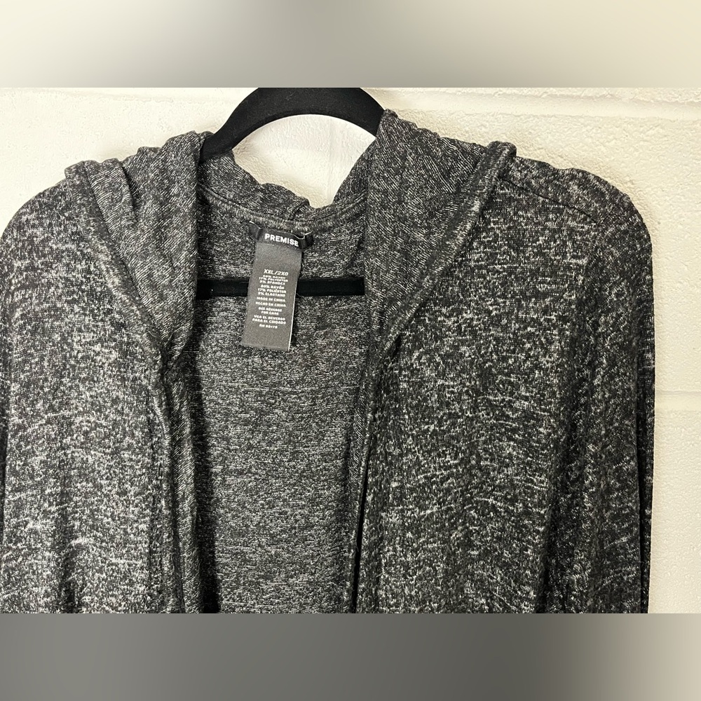 Premise Women’s Charcoal Zip-Up Hoodie Sweater Jacket XXL